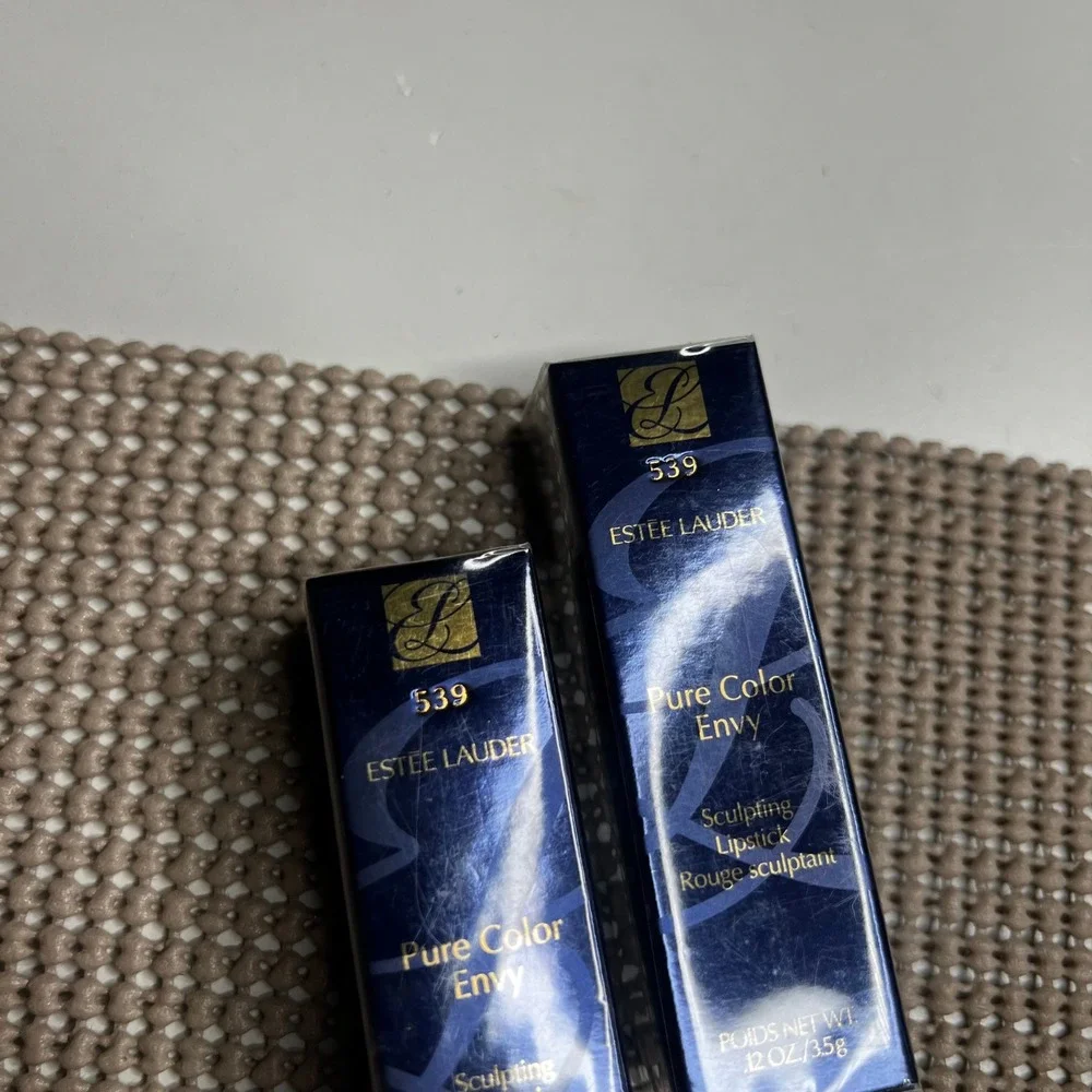 Estee Lauder Pure Color Envy Sculpting Lipstick 539 Excite Creme Duo 0.12oz x2